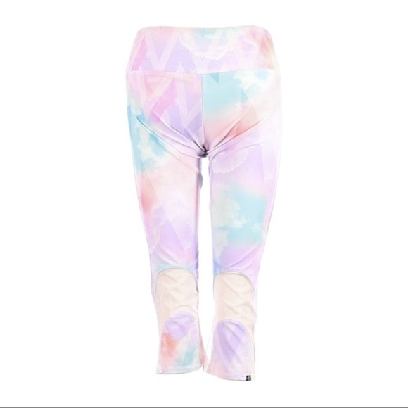 Onzie Candy Cloud Yoga Pastel Sprinter Capri Leggings Size S/M - Picture 3 of 11